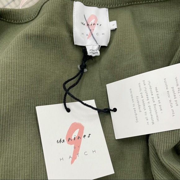 The Nines by Hatch Olive ribbed Top size L large - Picture 4 of 5